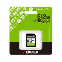 Card de memorie Kingston SDXC Canvas Select Plus SDS3/512GB, 512 GB, clasa 10, U3, V30, recomandat pentru supraveghere IP