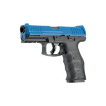 Pistol paintball cu bile de cauciuc/creta/vopsea Umarex T4E Heckler & Koch SFP9 – Albastru,  Cal. .43, 5 jouli