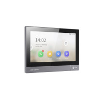 Videointerfon de interior IP Hikvision DS-KH8381-WTE1, ingropat/aparent, 7-inch, slot card, PoE