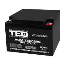Acumulator TED AGM VRLA TED003638, 26 Ah, 12 V, M5