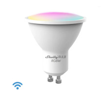 Bec smart multicolor LED WiFi Shelly Duo RGBW GU10, 2.4 GHz, 400 lm, 5/9 W, control de pe telefon
