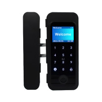 Cititor biometric cu tastatura si card pentru usi de sticla Secukey CD668, Mifare 13.56MHz, Incarcare urgenta