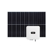 Sistem fotovoltaic 3 kW, invertor monofazat Hibrid WiFi si 8 panouri Canadian Solar, 120 celule, 375 W
