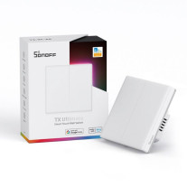 Intrerupator smart wifi cu touch TX Ultimate Sonoff T5-2C-86, LED, full touch