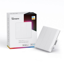 Intrerupator smart wifi cu touch TX Ultimate Sonoff T5-3C-86, LED, full touch
