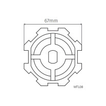 Adaptor Motorline MTL08/67 mm/forma octagonala