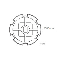 Adaptor Motorline MTL13/80 mm/forma rotunda