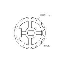 Adaptor Motorline MTL25/67 mm/forma rotunda