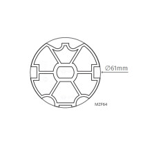 Adaptor Motorline MZF64/61 mm/forma rotunda