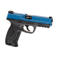 Pistol paintball cu bile de cauciuc/creta/vopsea Umarex Smith & Wesson M&P9 M2.0 T4E, cal. .43, albastru, 5 jouli