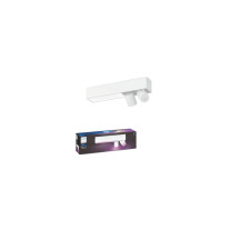 Plafoniera LED RGB inteligenta Philips Hue Centris, 2 x 6 W, 1540lm, lumina calda / rece / multicolora, dimabila, alba, 2000-6500 K