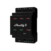 Releu smart switch trifazic Pro 3 Shelly, 3 canale, WiFi, LAN, Bluetooth, dry contact
