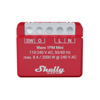 Releu smart switch Z-Wave 1PM Mini Shelly, 1 canal, 8 A, contor curent