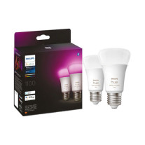 Set 2 becuri LED RGB inteligente Philips Hue, Bluetooth, Zigbee, 9W, 806-1100 lm, 2000-6500K