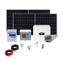 Sistem fotovoltaic complet 10 kW, invertor trifazat On Grid WiFi si 24 panouri Canadian Solar, 120 celule, 455 W, pe structura de metal