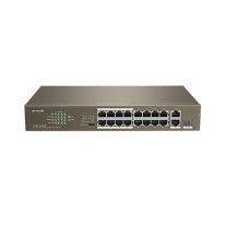 Switch cu 16 porturi IP-COM F1118P-16-150W, 7.2 Gbps, 5.36 Mpps, 4000 MAC, PoE, fara management