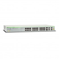 Switch cu 24 porturi Allied Telesis AT-FS750/28PS-50, 12.8 Gbps, 9.5 Mpps, 8.000 MAC, 2 porturi SFP combo, 1U, PoE, cu management
