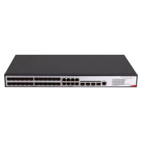 Switch cu 24 porturi SFP Hikvision DS-3E2736-HI-24F8T4X, 144 Gbps, 107.14 Mpps, 32000 MAC, 4 port-uri fibra optica 10G, 8 port-uri RJ45, cu management