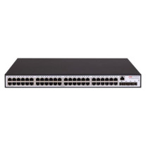 Switch cu 48 porturi RJ45 Hikvision DS-3E2552-HI-48T4F, 104 Gbps, 77.38 Mpps, 16000 MAC, 4 port-uri fibra optica, cu management