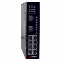 Switch industrial cu 8 porturi PoE Hikvision DS-3T0310P, 8.8 Gbps, 4.2 Mbps, MAC 4000, fara management