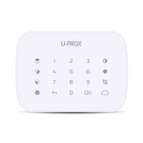 Tastatura touch wireless U-PROX KEYPAD G4, 4 partitii, 4800m, butoane iluminate, autonomie 2 ani