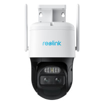 Camera supraveghere wireless IP WiFi PTZ Reolink TrackMix, 2K, 2.8 + 8 mm, lumina alba / IR 15 m, dual band, microfon, slot card, difuzor