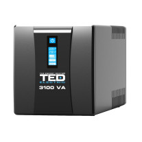 UPS cu 3 prize TED TED004673, 3100 VA  / 1800 W, LCD, management prin USB / RS-232