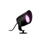 Lampa spot LED RGB pentru exterior Philips Lily XL Hue, 15W, 1060 lm, lumina alba si color 2000-6500K, IP65, metal, Negru