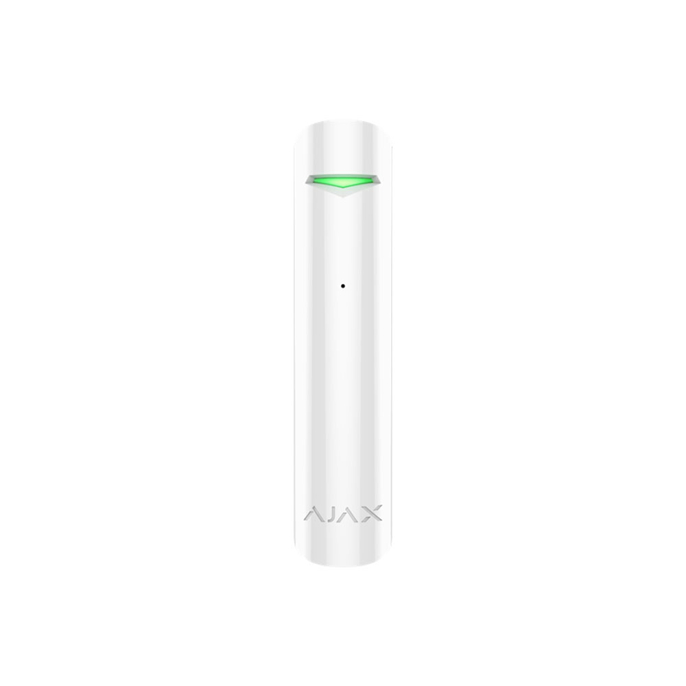 Detector acustic de geam spart wireless AJAX GlassProtect WH, microfon electret, 9 m, 180 grade Ajax imagine 2022