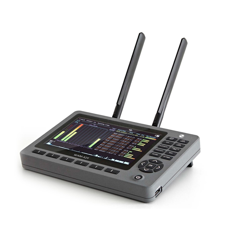 Detector profesional de frecvente JJN Digital WAM-X25, dispozitive 3G/4G/5G WiFi Bluetooth, detectie GSM tracker, 10MHz – 14000MHz, timp de functionare 8 ore, ecran 7 inch (Bluetooth) imagine Black Friday 2021
