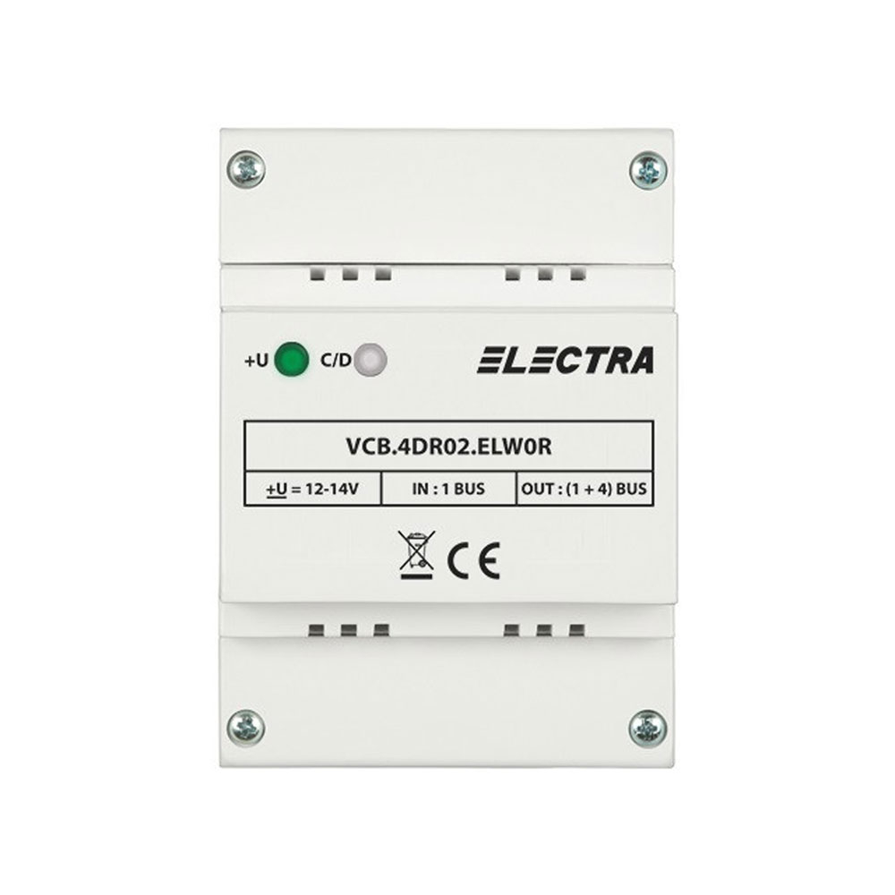 Doza derivatie video Electra VCB.4DR02.ELW0R , 4 iesiri, ABS Electra