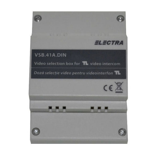 Doza selectie video Electra VSB.41A.DIN, 4 intrari, aparent, plastic Electra imagine 2022