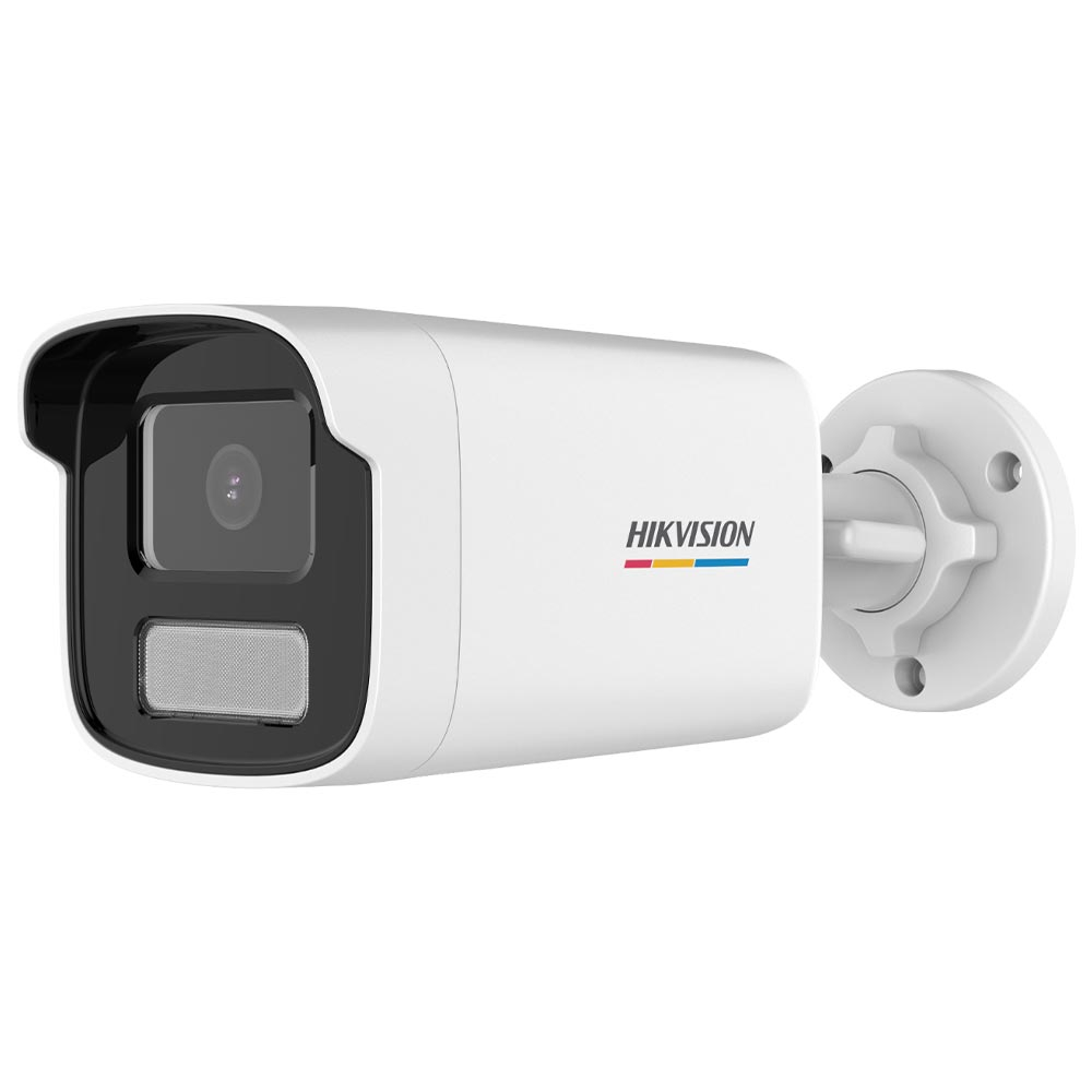 Camera supraveghere IP exterior Hikvision ColorVu DS-2CD1T57G0-L-4C, 5 MP, 4 mm, lumina alba 50 m, PoE alba