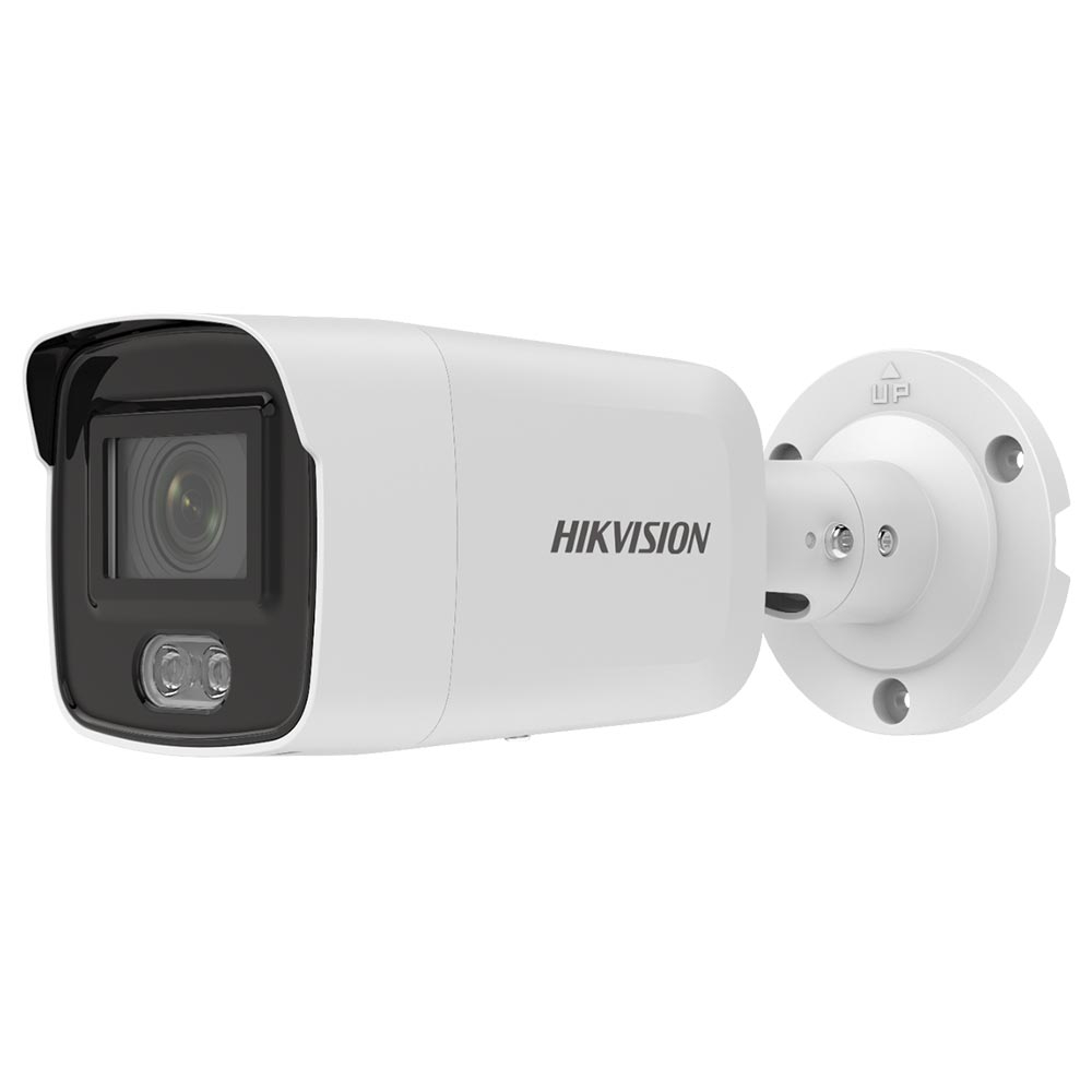 Camera supraveghere IP exterior Hikvision ColorVu DS-2CD2047G2-LU2C, 4 MP, lumina alba 40 m, 2.8 mm, microfon, slot card, PoE la reducere 2.8