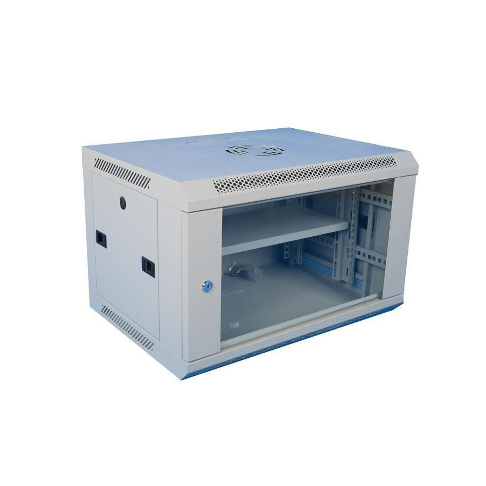 Cabinet rack metalic 19 inch WMF9U-600, geam securizat, greutate sustinuta 60 kg, 9U Cabinet imagine noua 2022