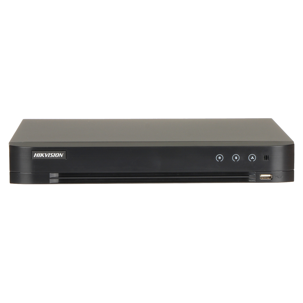 DVR Pentabrid Hikvision AcuSense TurboHD IDS-7208HUHI-M1/S, 8 MP, 8 canale, audio prin coaxial, protectie perimetrala, identificare om/vehicul