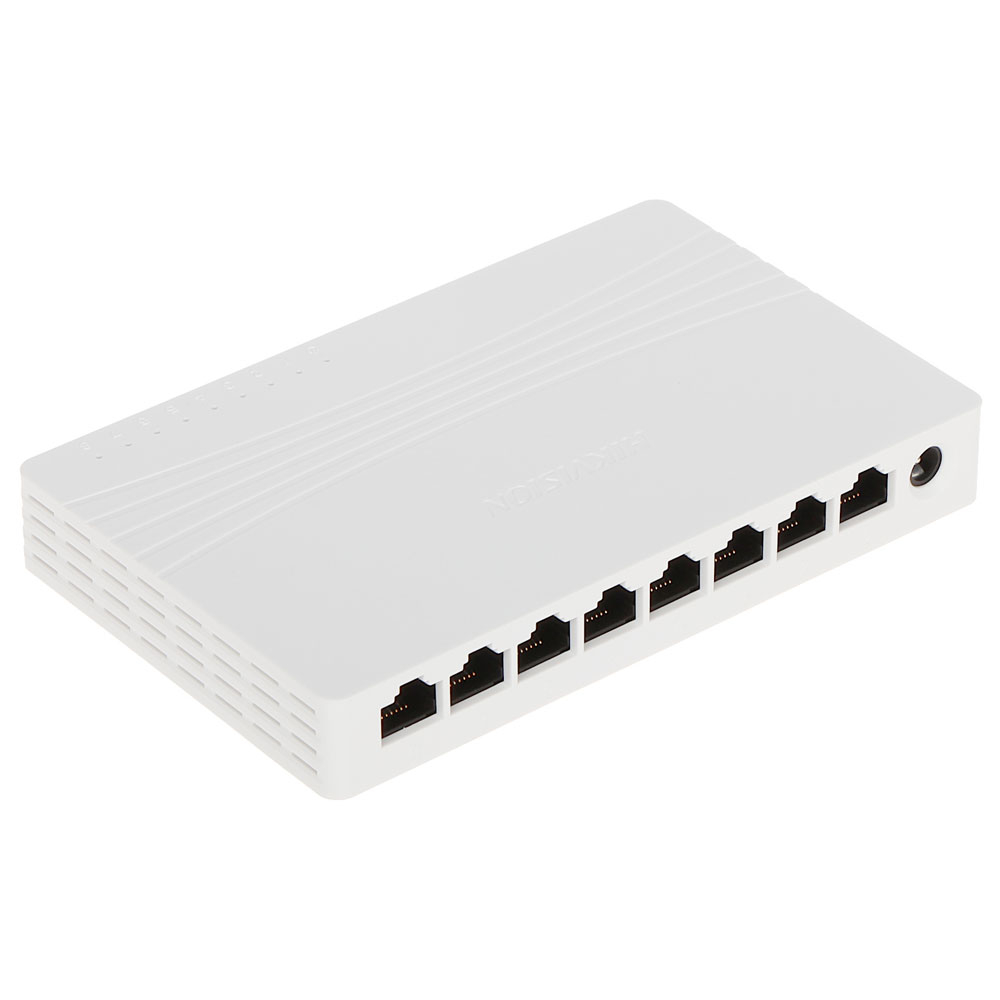 Switch cu 8 porturi Hikvision DS-3E0508D-E, 16 Gbps, 11.904 Mbps, 4000 MAC 11.904 imagine Black Friday 2021