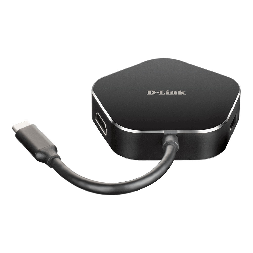 Hub D-Link DUB-M420, 4 in 1 USB-C, HDMI, 5V, plug and play 5V imagine noua tecomm.ro