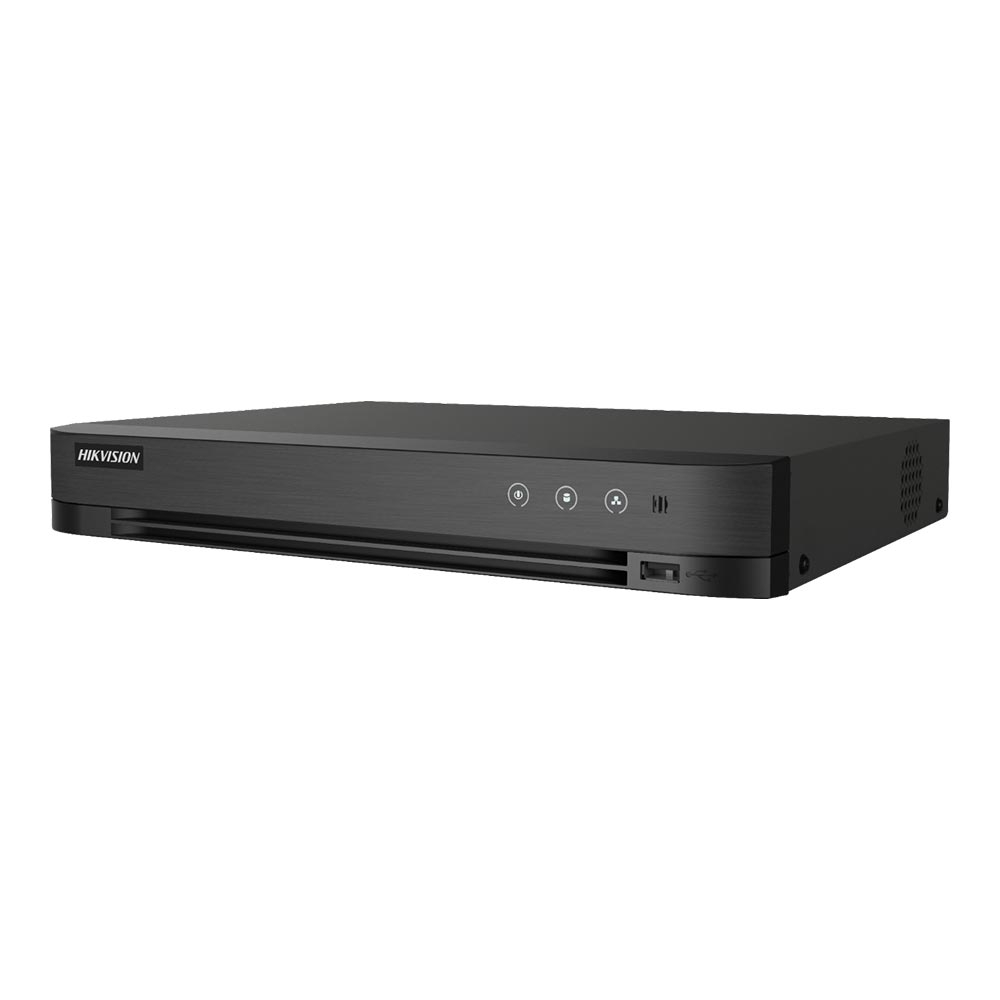 DVR Hikvision Turbo HD AcuSense IDS-7204HTHI-M1-S, 4 canale, 8 MP, functii smart, audio prin coaxial AcuSense imagine noua