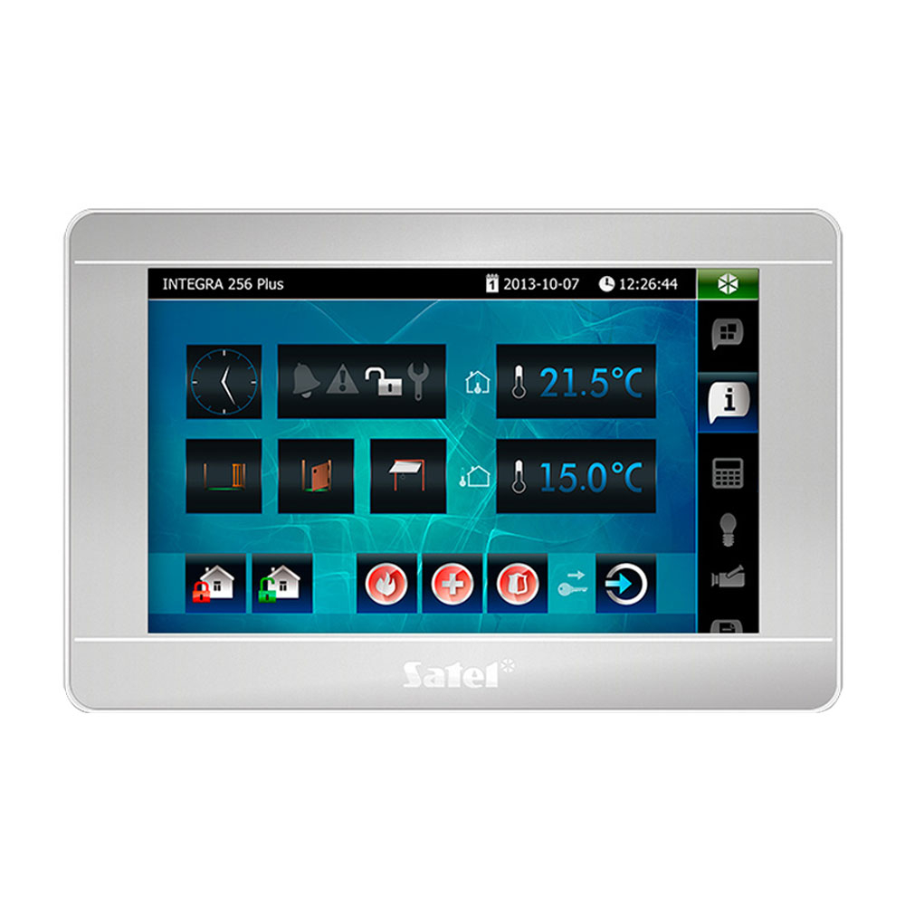 Tastatura LCD touchscreen Satel INT-TSI-SSW, 7 inch, functii MACRO, widget-uri Satel imagine noua 2022