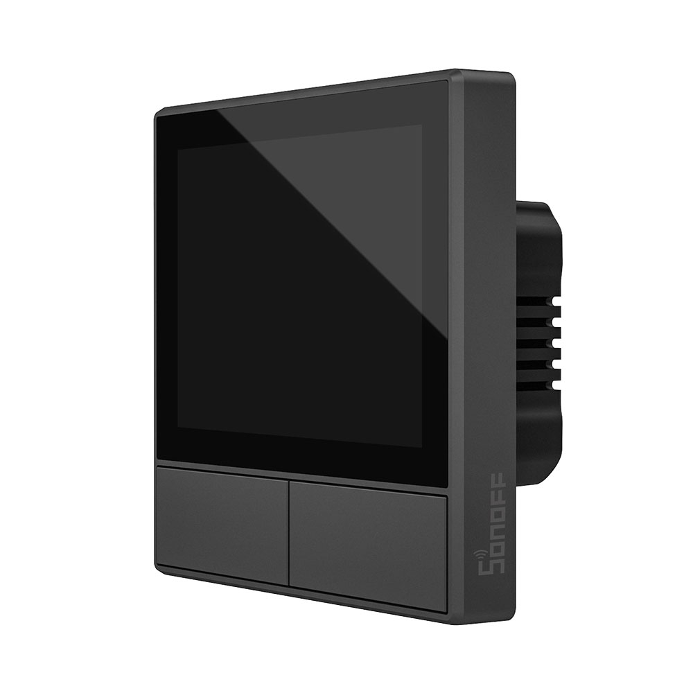 Intrerupator touch smart dublu cu termostat WiFi Sonoff TX NSPanel, 3.5 inch, 2.4 GHz, inching/interlock spy-shop