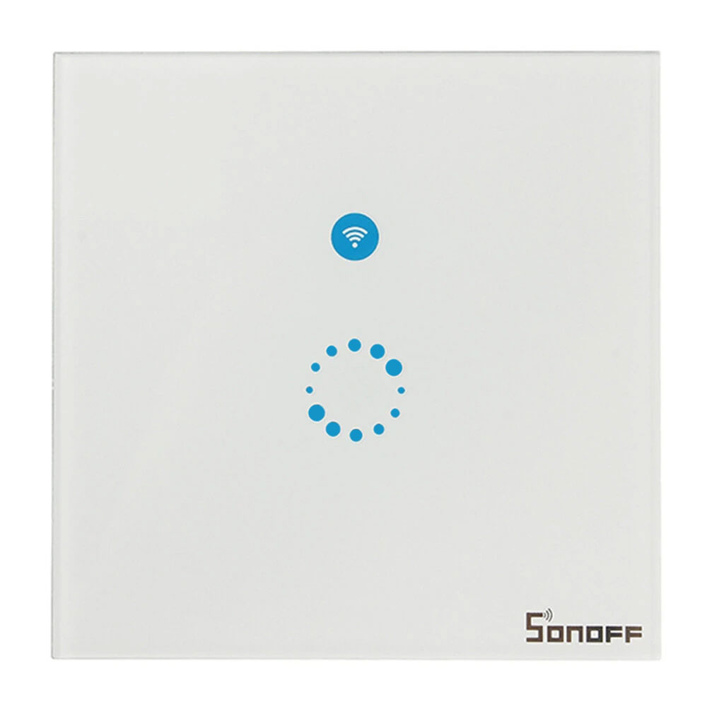 Intrerupator touch smart simplu WiFi Sonoff Touch, 2.4 GHz la reducere 2.4