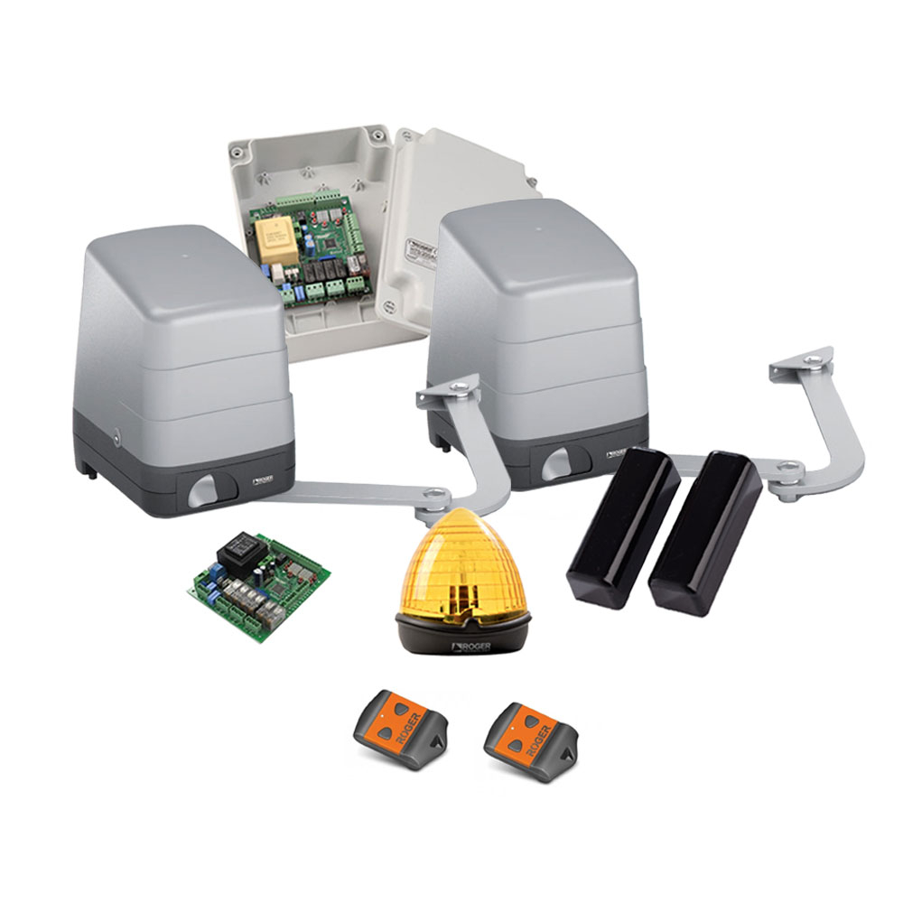 Kit automatizare poarta batanta Roger Technology H23284, 2.8 m/canat, 230 V, 200 W
