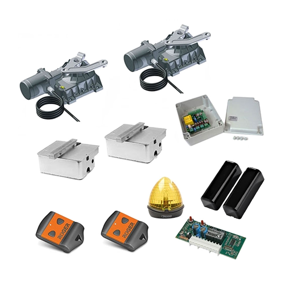 Kit automatizare poarta batanta Roger Technology Kit R21/362, 3.5 m/canat, 800 Kg/canat, 230 Vac spy-shop