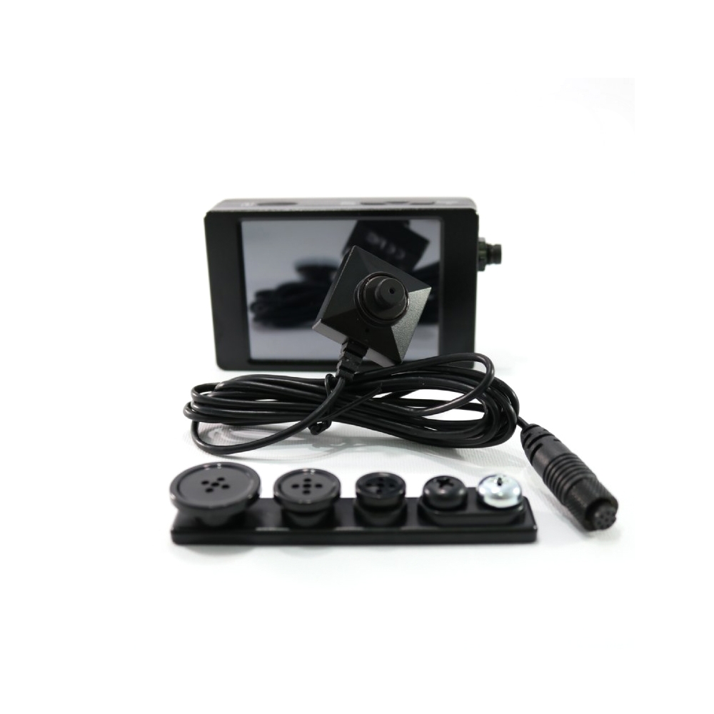 Kit Mini DVR cu microcamera ascunsa in nasture/surub LawMate PV-500NP, 2 MP, 4.3mm, WiFi LawMate