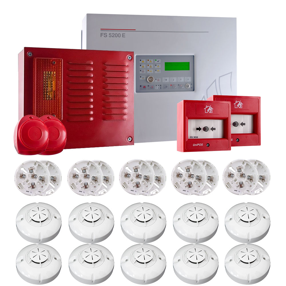 Sistem alarma antiincendiu conventional UniPOS KIT-UP10C, 3 linii detectie, 10 detectori, 100 evenimente spy-shop.ro imagine noua idaho.ro