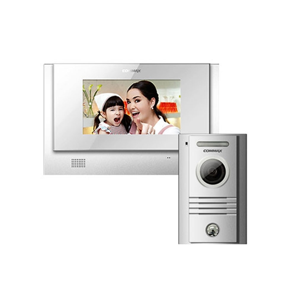 Kit videointerfon Commax CDV-72, 1 familie, 7 inch, aparent Commax