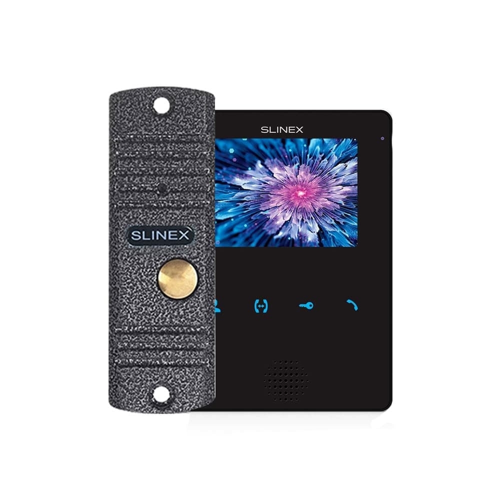 Kit videointerfon Slinex VID-SLI-03-B, 1 familie, aparent, ecran 4 inch