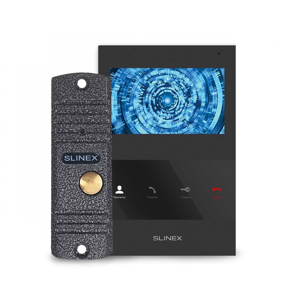 Kit videointerfon Slinex VID-SLI-06-B, 1 familie, aparent, ecran 4 inch