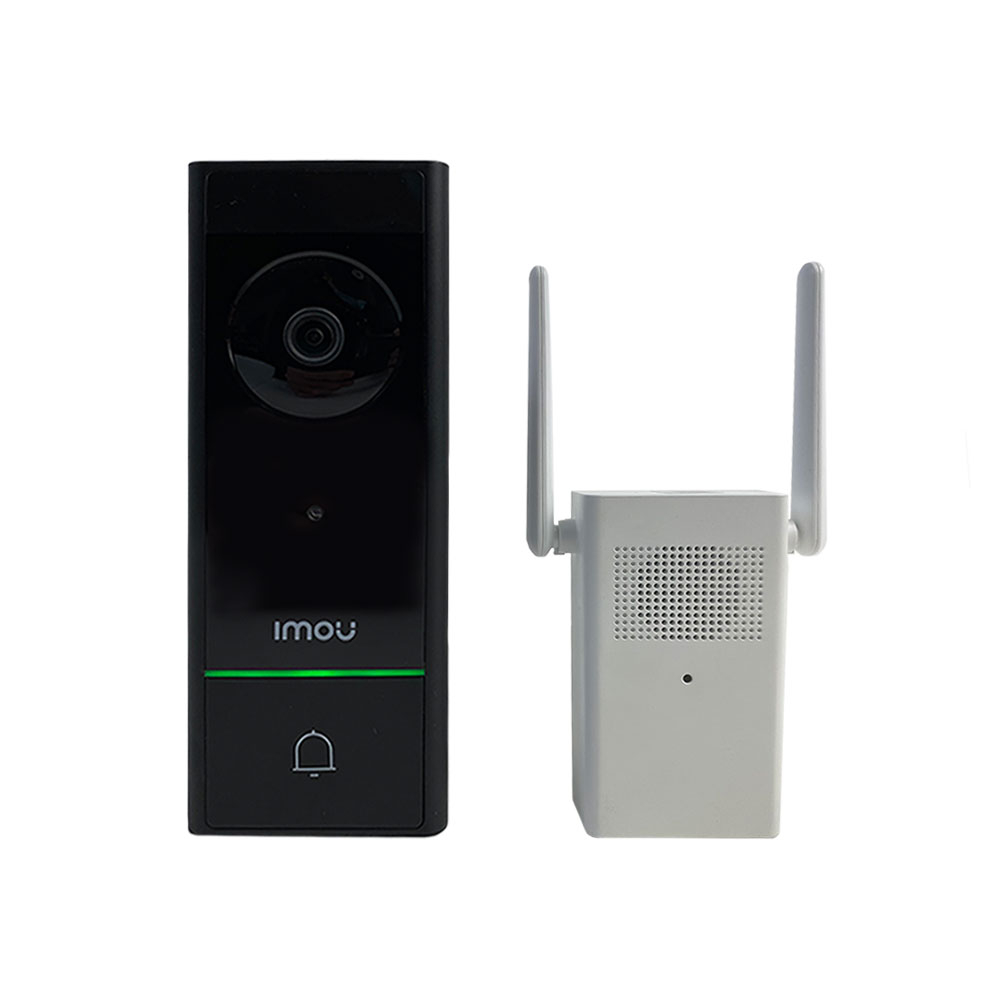 Kit videointerfon WiFi cu sonerie smart IMOU DOORBELL DB60, 5 MP, Night Vision 5 m, 2.0 mm, 1 familie, microfon, detectie umana 2.0 imagine noua